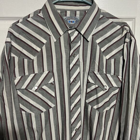 🔥🔥 Vintage ATB WESTERN WEAR PEARL SNAP SHIRT - Excellent Condition- Men Sz XL - Picture 2 of 7
